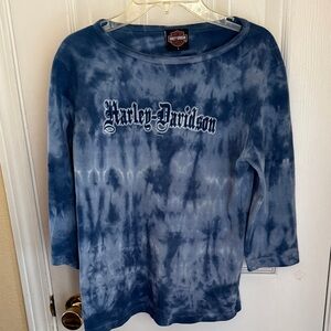 Harley-Davidson Navy Tie-Dye Top